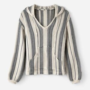 O’Neill Baja Hoodie XL Striped Cotton Surf Boho Sweater